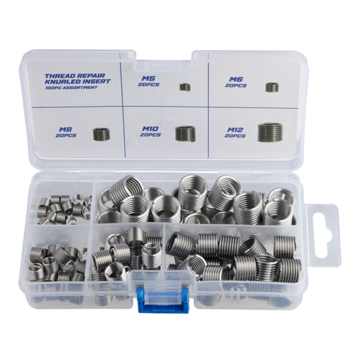 Garage Tough Thread Repair Knurled Insert 100pcs Assortment - GT1124