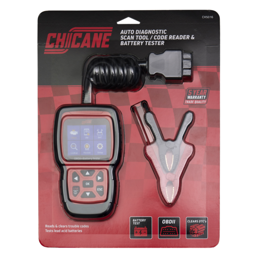 Chicane Auto Diagnostic Scan Tool + Battery Tester OBDII - CH5016