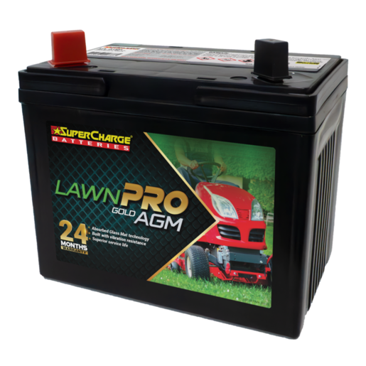SuperCharge Lawn Pro Gold AGM 12V 350CCA 21Ah Battery