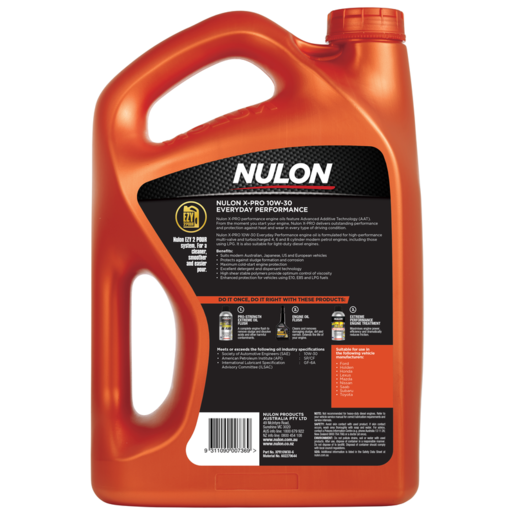 Nulon X-PRO 10W-30 Everyday Performance Semi Synthetic Engine Oil 6L