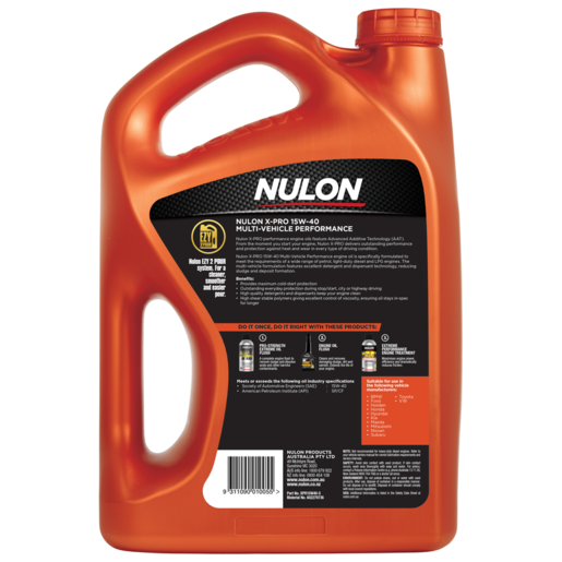 Nulon X-PRO 15W-40 Multi-Vehicle Performance Semi Synthetic Engine Oil 5L