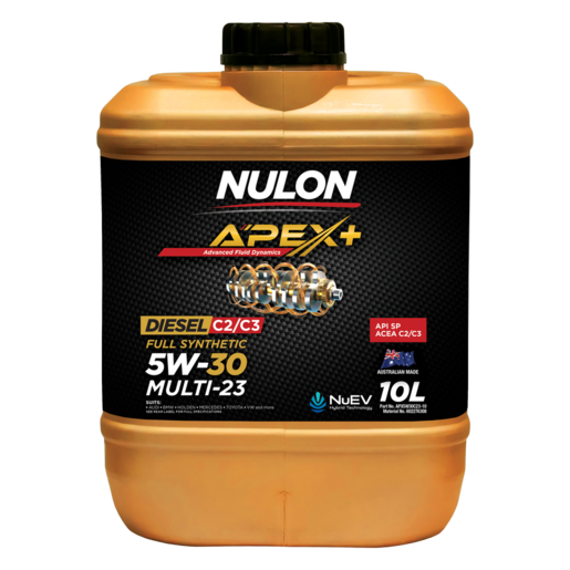 Nulon Rssl Nulon APEX+ 5W-30 Multi-23 Diesel C2/C3 Full Synthetic Engine Oil 10L ...