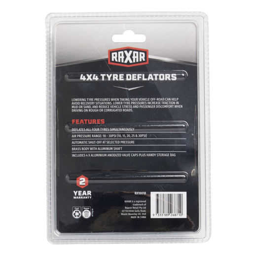 RAXAR 4x4 Tyre Deflators