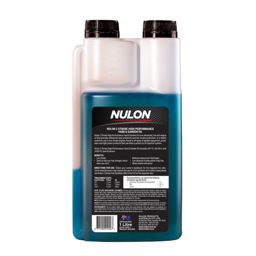 Nulon 2 Stroke High Performance Yard and Garden Oil 1L