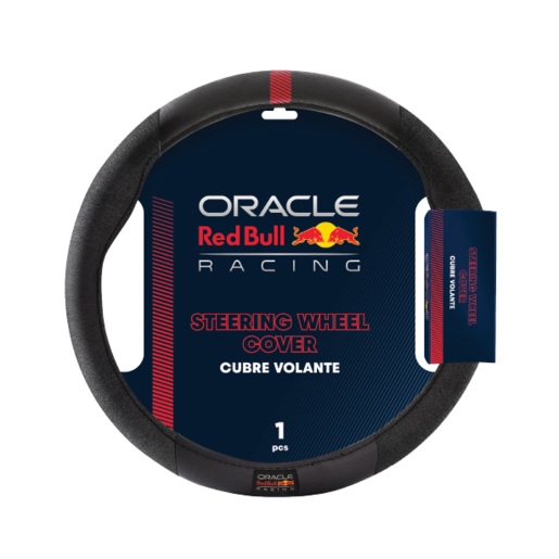 Redbull 15" Racing Steering Wheel Cover Black