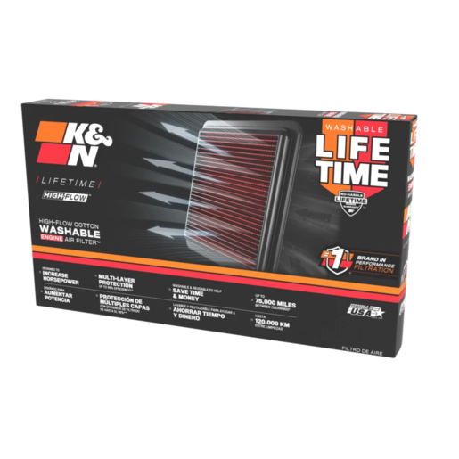 K&N High-Flow Lifetime Engine Air Filter to Suit Porsche 944 - KN33-2079