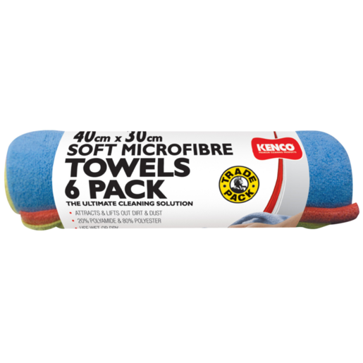 Kenco Microfibre Cloth 40 x 30cm Pack of 6