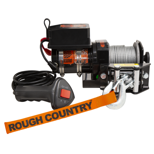 Rough Country 2000 lbs. Utility Winch With Wire Rope