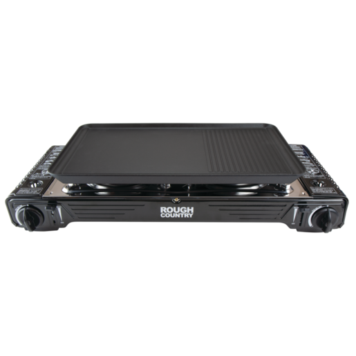 Rough Country Twin Burner Butane Stove With Plate