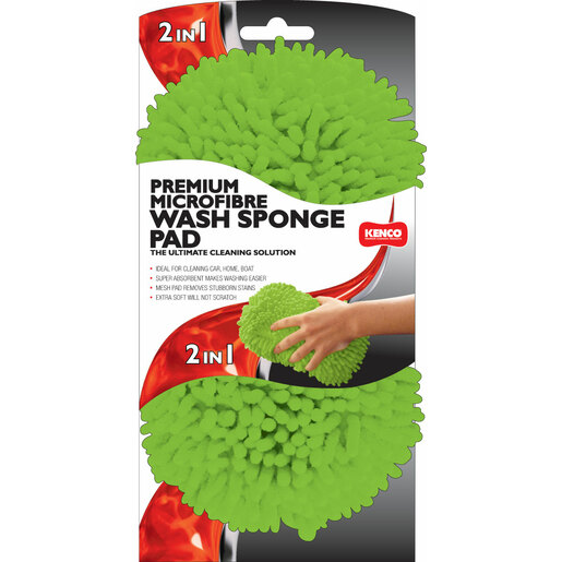 Kenco Microfibre 2 in 1 Wash Sponge Pad Green