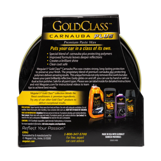 Meguiar's Gold Class Carnauba Plus Paste Wax 311g