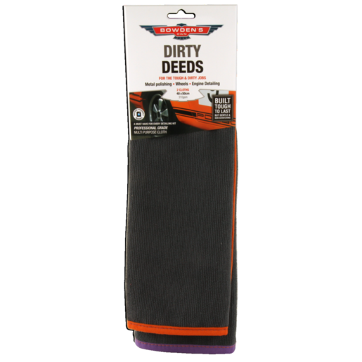 Bowden's Own Dirty Deeds Microfibre Cloth 2pack 400mmx500mm