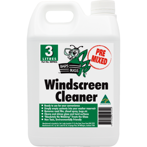 Bar's Bugs Premix Windscreen Cleaner 3L - BBPM3L