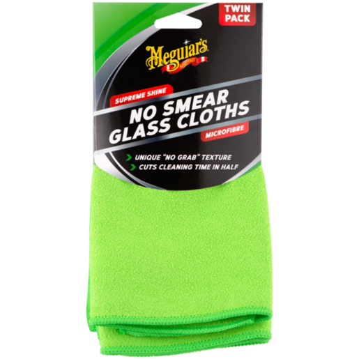 Meguiar's No Smear Glass Cloth Twin Pack