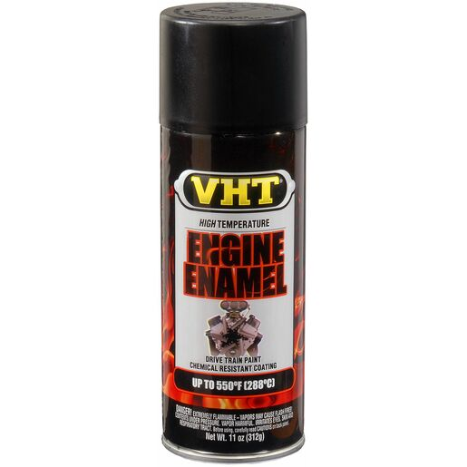 VHT Engine Enamel Flat Black Can 11 oz.
