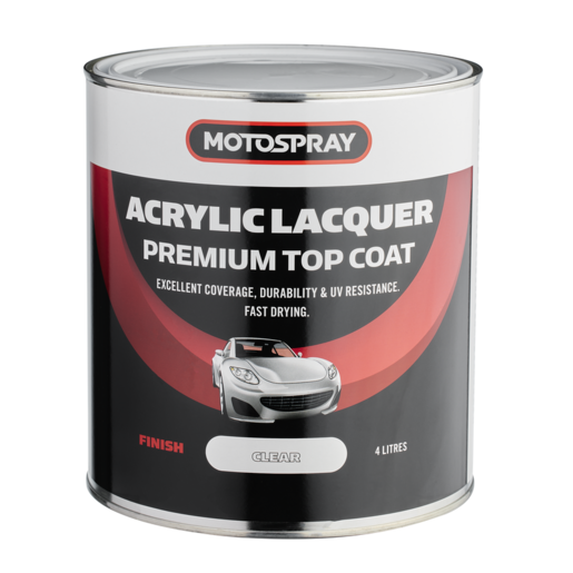 Motospray Acrylic Lacquer Clear 4L