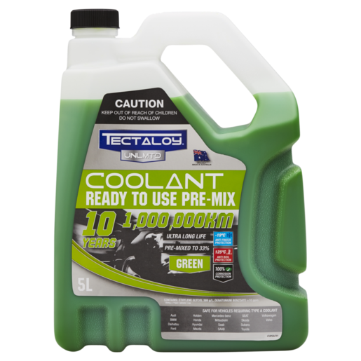 Tectaloy Unlmtd Ready To Use Pre-Mix Coolant Green 5L