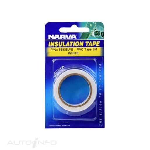 Narva PVC Tape Blister Pack White 5m
