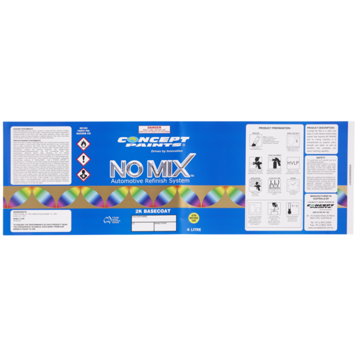 Concept Paints Nomix Can Label 4L - A09C/NMLAB/4