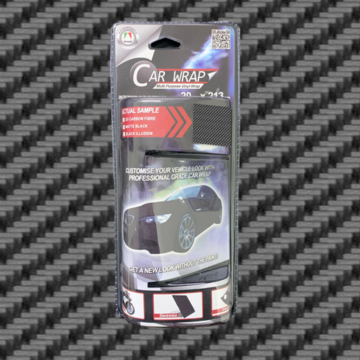 Car Wrap Multi Purpose Vinyl Film 3D Carbon Black 20x213cm - A28199S