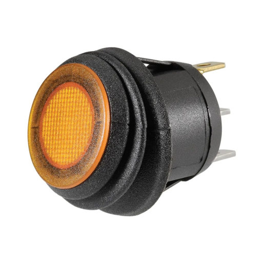 Narva Off/On Rocker Switch with Waterproof Neoprene Boot and Amber LED