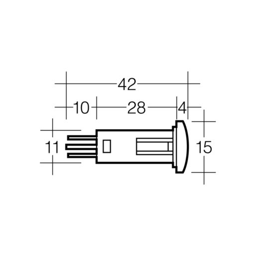 Narva Pilot Lamp with Amber LED 24V Pack of 1