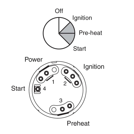 Narva 4 Position Ignition Switch To Suit Massey Ferguson