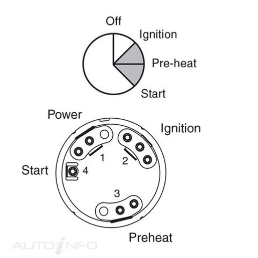 Narva 4 Position Ignition Switch To Suit Massey Ferguson