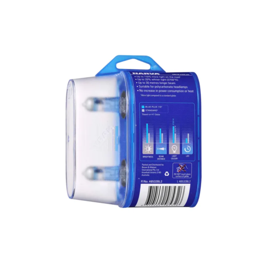 Narva Blue Plus 110 H4 Halogen Headlight Globes 12V 60/55W