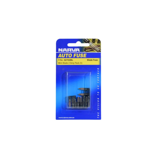 Narva Mini Blade Fuse Grey 2 Amp Blister Pack of 5