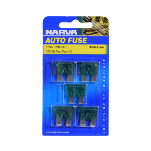 Narva Standard ATS Blade Fuse Green 30A Blister Pack of 5