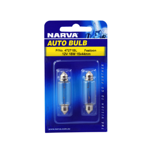 Narva Festoon Globes 12V 18W SV8-5.8 Blister Pack of 2