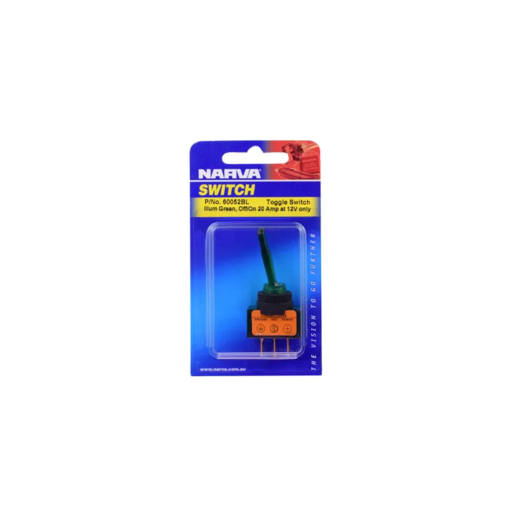 Narva Illuminated Off/On Toggle Switch (Green)