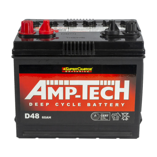 AmpTech Flooded Deep Cycle 12V 103RC 60AH Battery
