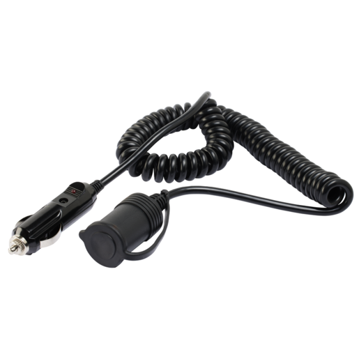 Voltage 12v Coiled Extension Lead w/ Plug - VT12V04