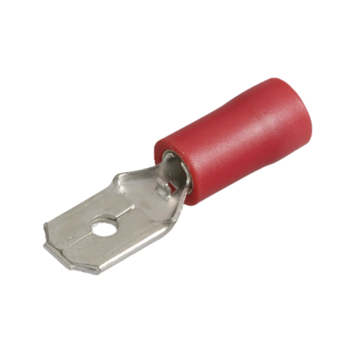 Narva Flared Male Blade Terminal 6.3mm x 0.8mm Red Pack of 100