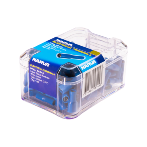 Narva Female Blade Terminal 6.3mm x 0.8mm Blue Pack of 100