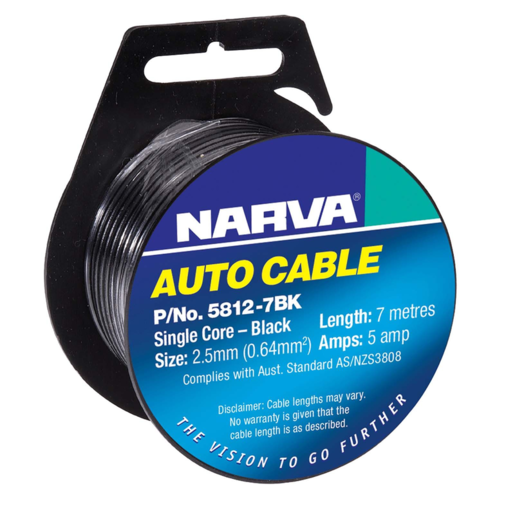 Narva 2.5mm Single Core Cable 5A 7m