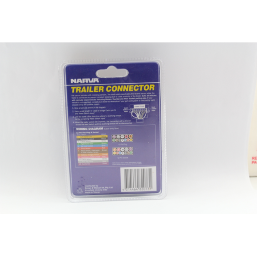 Narva 12-Pin Flat Trailer Socket with Reed Switch