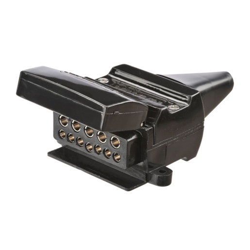 Narva 12-Pin Flat Trailer Socket with Reed Switch
