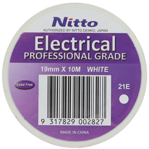 Nitto Tape White 21E 19x10 - 19MMX10MWT-E