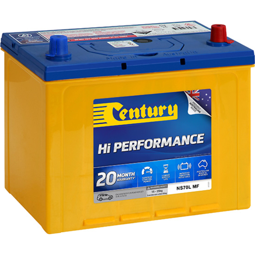 Century Hi Performance 4x4 NS70L MF 12V 650CCA 75Ah 4WD & SUV Battery