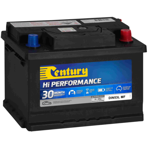 Century Hi Performance DIN DIN53L MF 12V 500CCA 54Ah Car Battery
