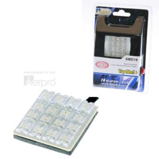Aerpro 16 X Super LED Lamp Red - SMD16R