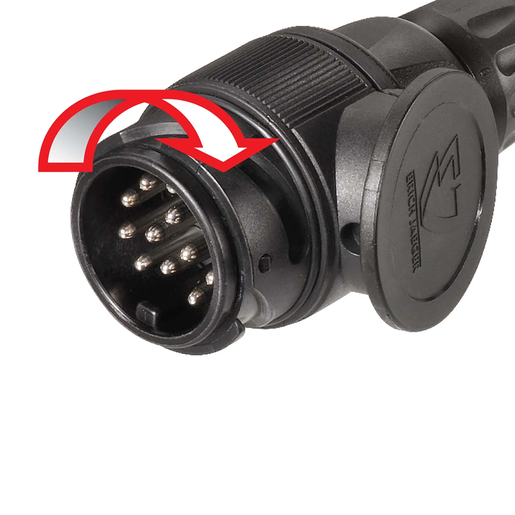 Narva 13-Pin Euro Round Socket to 7-Pin Large Round Plug on Trailer