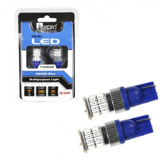 Aerpro 36 X SMD Wedge Blue - T10SM36B