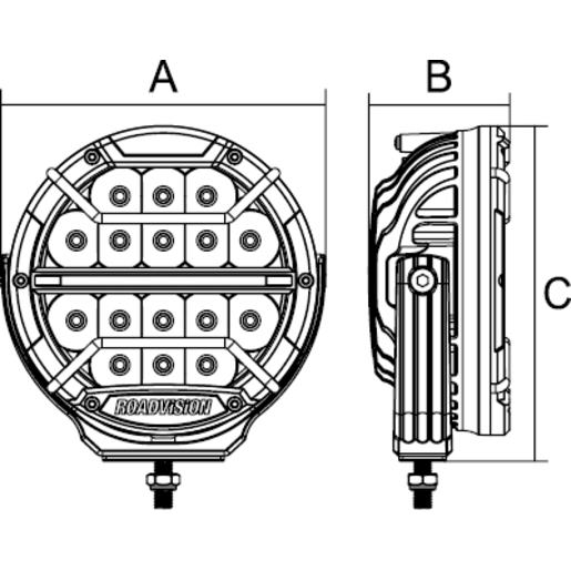 RoadVision 7" LED Driving Light DL Series 9-32V 187x78x193mm