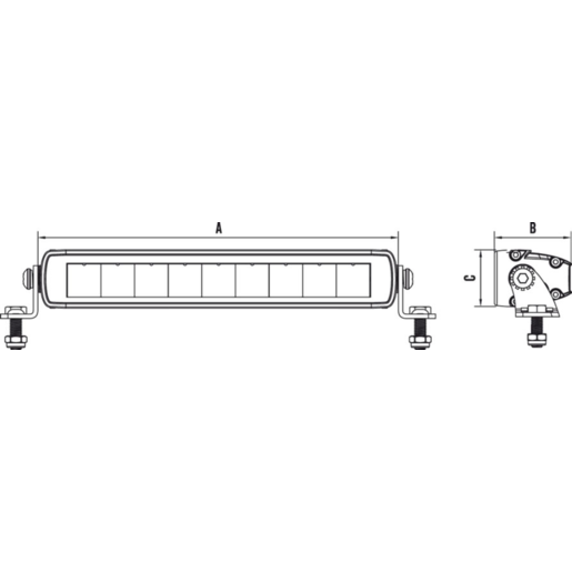 RoadVision 21" LED Light Bar Single 40 Series Platinum 522x55x40mm