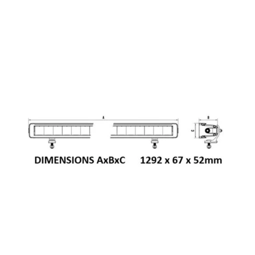 RoadVision 50" LED Light Bar Stealth S52 Series 10-30V
