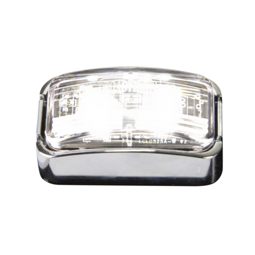 RoadVision LED White Clearance Lamp Clear Lens Chrome Base 10-30V